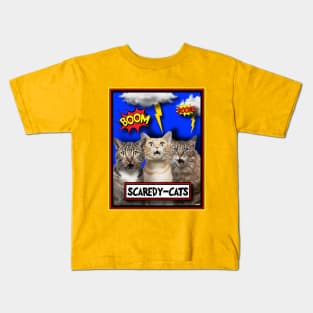 SCARED FREAKED OUT CATS Kids T-Shirt